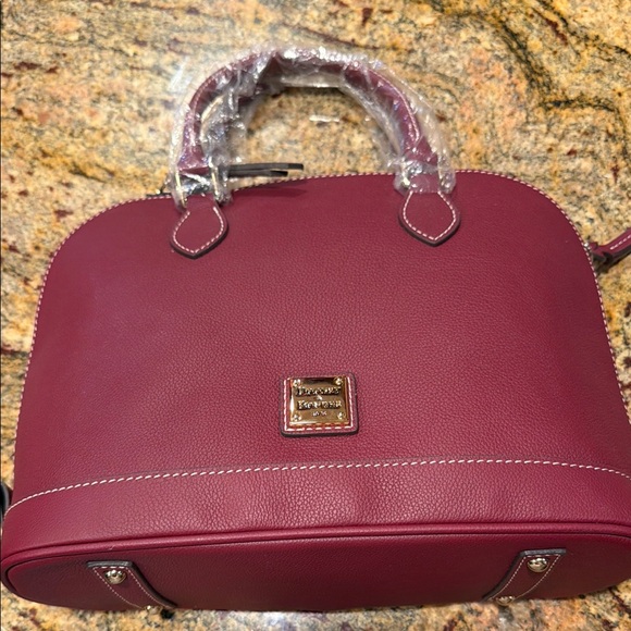 Dooney & Bourke Handbags - NEW Dooney & Bourke Pebbled Leather Satchel in Burgundy